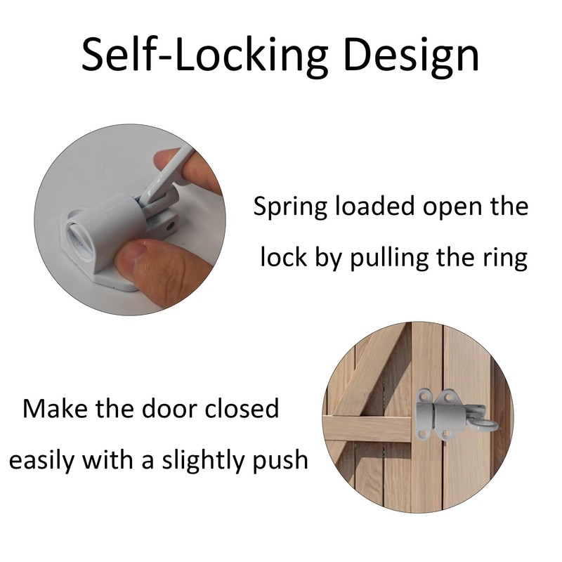 STFRBTH 4PCS Self-Closing Door Latches, Aluminum Alloy Spring Barrel Lock