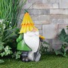 Garden Gnome Ornament Novelty Resin Standing Figure Patio Outdoor -