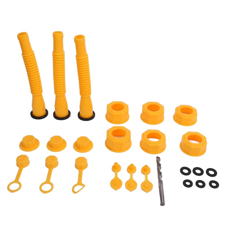 3 Sets Gas Can Spout Replacement Flexible Hoses Vent Covers