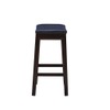 Madison Park Belfast Bar Stools, Contour Faux Leather Padded Seat,