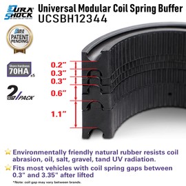 DuraSHOCK Coil Spring Spacer for Vehicle, Comes with Different Series for Different Loading Weight, Front Rear Shock Absorber (70HA, 1/2 Module, 1.1-3.5 x 0.3-2.7)