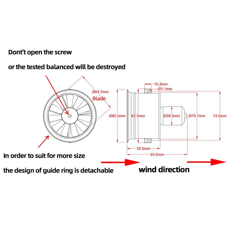 DD 64mm EDF 11 Blade with 3500KV RC Brushless Motor