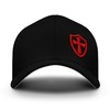 Crusader Baseball Cap for Men, Mid Profile Stretch Fitted, Black