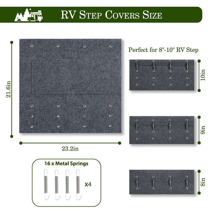 HOMEE RV Step Covers 4 Packs, Camper Step Covers,RV Step