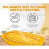 Sweet Corn Microwave Cooker/Corn Steamer with Vented Lid - Yellow