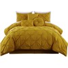 Chezmoi Collection Sydney Mustard Yellow Comforter Set Extra Wide King