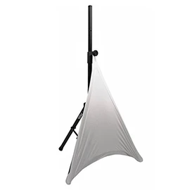 Gorilla White Tripod DJ PA Speaker Stand Cover Lighting Scrim Screens (PAIR)