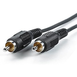 Value RCA Connection Cable Male to Male Simplex black Black 10 m