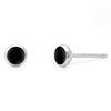 Boma Jewelry Sterling Silver Mini Black Onyx Circle Inlay Stud