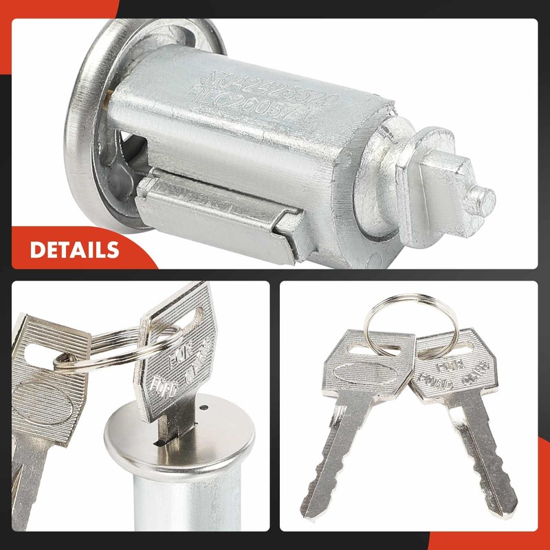 A-Premium Ignition Lock Cylinder with 2 keys Compatible with Ford,
