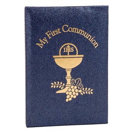Giftware by Roman Inc., Sacraments, First Communion, 5" H Deluxe Black/Gold Padded ,Religious, Inspirational, Durable (3x1x3)