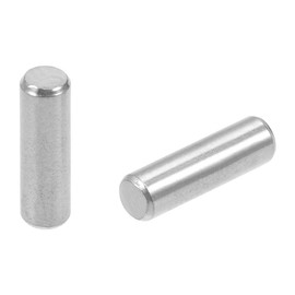 TOP-VIGOR 50Pcs 3mm x 10mm Dowel Pins Shelf Support Pegs, 304 Stainless Steel Cylindrical Shelf Support Pin Fasten Elements Silver Tone