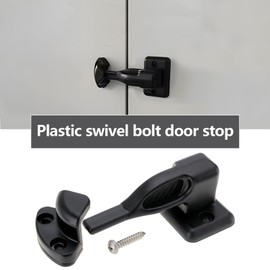 VGOL Caravan Door Holder Snap Lock Swivel Latch Door Mount Door Catch with Screws Caravan Motorhome Caravan Boat Campervan Trailer Latch RV Accessories Black