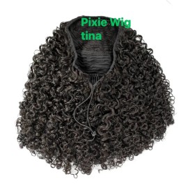 Half Wigs 3 in 1 Hairwig Vendor Glueless Full V Part U Part Wigs Indian Curly Wig Human Hair Burmese Curly Half / Headband Wigstyle: Half Wig, color: Pixie Curly WIg, stretched length: 12 inches, Lace Size: None Lace