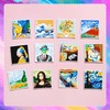 QTQTQ Pixel Art Famous Painting Fridge Magnets (12 Pcs) Classic