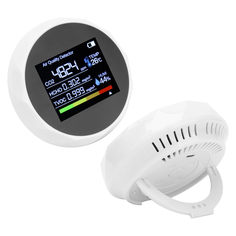 Air Quality Detector Multifunction TVOC CO2 Detector Digital Temperature Humidity