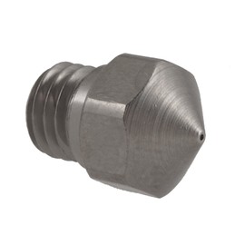 Micro Swiss MK10 Plated Wear Resistant Nozzle for PTFE lined Hotend M7 Threads 1.75 mm, 0.4mm (Flash Forge/Dremel/Wanhao), Bright Nickel