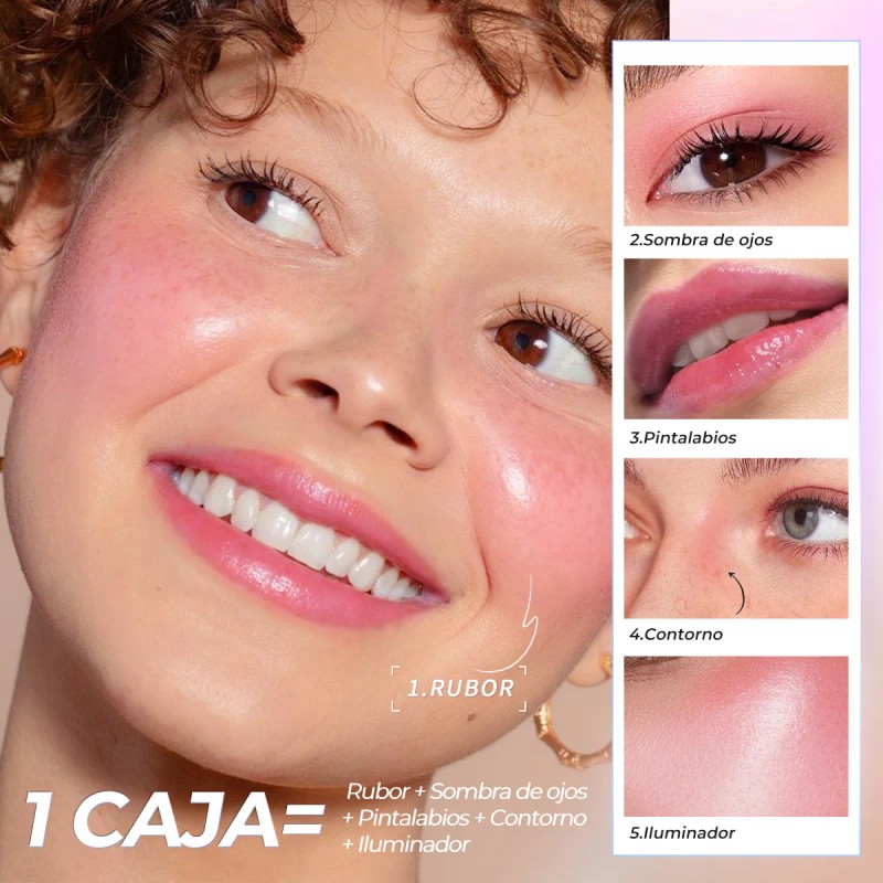 Sace Lady Crema 3 En 1 Rubor, Labial Y Sombra