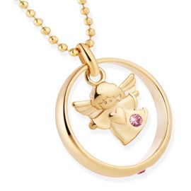 fish Taufgeschenke für Mädchen Taufring mit Kette Silber 925 mit Tasche Karte und Geschenkbox Taufe Geschenk