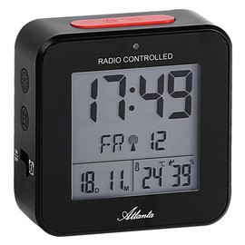Atlanta 1880/7 Alarm Clock Radio Radio Alarm Clock Digital Black Light Snooze Digital Alarm Clock