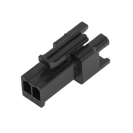 Partuto 1Pc 2.54mm Series Universal SM Connector Plug - Car RV Truck Male Cable Terminal Housing Plug Waterproof - Plastic Black 2 Pin