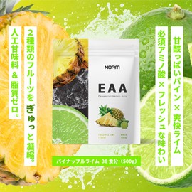NORM Gnome EAA Pine Lime 17.6 oz (500 g), BCAA, Made in Japan, 9 Types of Essential Amino Acids, Leucine, Muscle Training Supplement, Powder, Professional Specifications, Workout Support