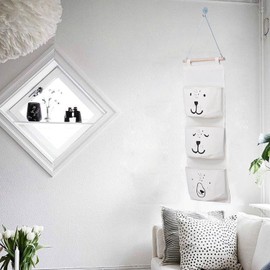 Wand Hängen Tasche, Organizer Kinderzimmer, Organizer zum Aufhängen, Hängetasche, Badezimmer Hängende Tasche, Hängender Organizer mit 3 Taschen, Hängeregal Kinderzimmer, Aufbewahrung Hängend Camping