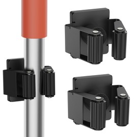 UNUSFIRE Magnetic Broom Holder,2 Pack Strong Magnetic Mount Broom and Mop Holder for Cleaning Tools,Power Non-Slip Magnetic Tool Holder Broom Hooks for Apartment RV Accessories Camper Garage Kitchen