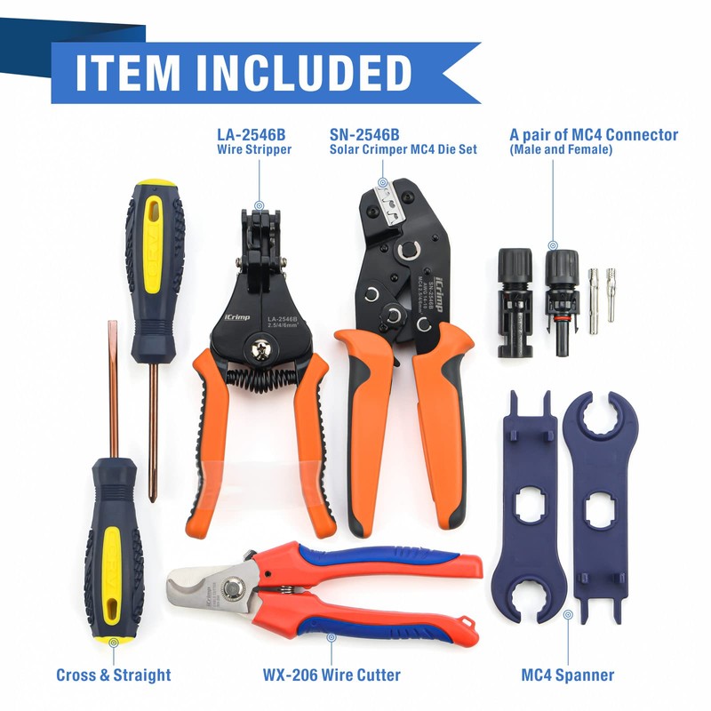 iCrimp Solar PV Cable Crimping Tool Kit for 2.5/4/6mm² with