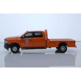 Greenlight 2023 Dodge Ram 3500 Flatbed Dually Pickup Truck Austin Texas, 1:64 Diecast Model