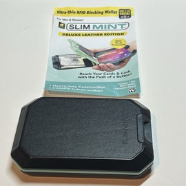 BulbHead Slim Mint Ultra-Thin leather  RFID-Blocking Wallet (New)