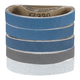sourcing map 30pcs 0.5 x 12" Sanding Belts 6pcs Each of 120/240/600/1000/2500 Grit Zirconia Oxide Flush Joint Belt Sander Paper for Metal Woodworking Automotive Repair