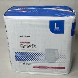 McKesson Super Moderate Absorbency Adult Disposable Cloth Brief Diapers L 72 Ct