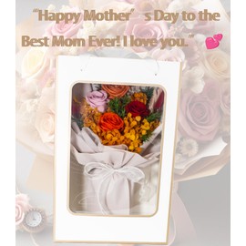 Bouquet of Flowers Flowers for Delivery Free Prime Preserved Roses Fresh Flowers Decoration for Valentine's Day, Mother's Day,Wedding Decor,Birthday Decor and Centerpiece(Red)