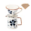 HYAXGM Pour Over Coffee Maker,Ceramic Coffee Maker With 40 pcs