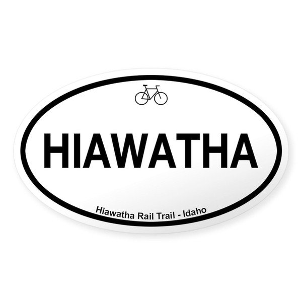 CafePress Hiawatha Rail Trail Oval Car Bumper Sticker