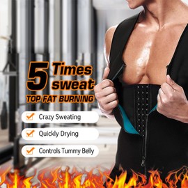 DoLoveY Men Sweat Sauna Vest Body Shaper Slim Waist Trainer Hot Neoprene Sport Fitness Gym Workout Tank Top