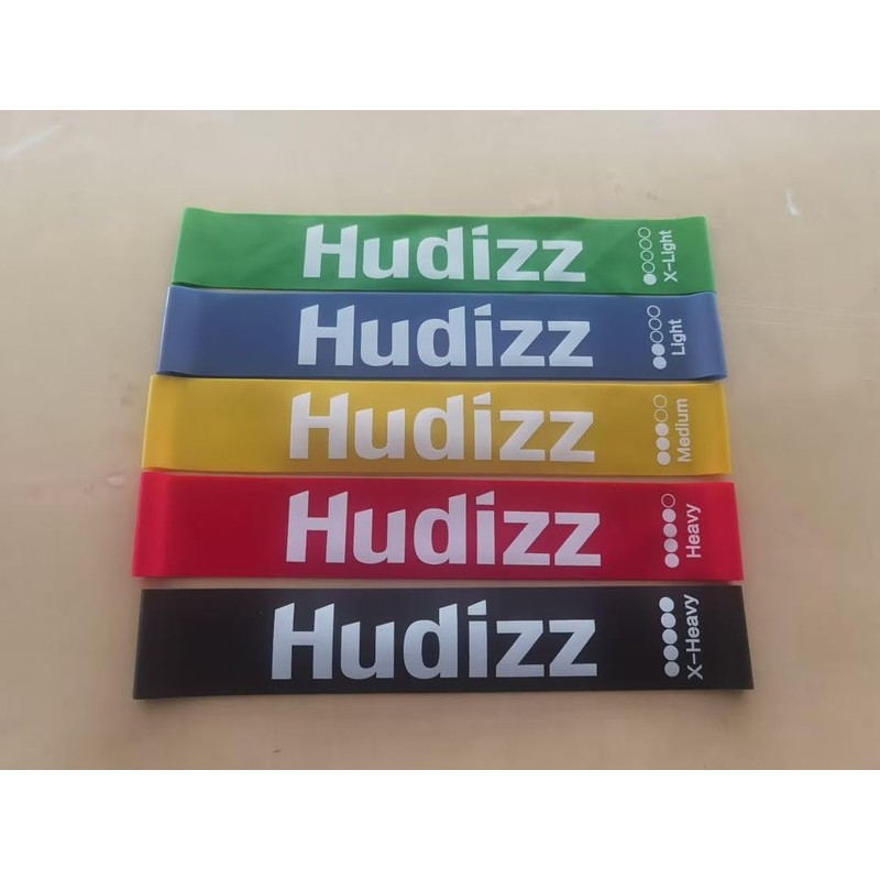 Hudizz Premium Resistance Bands Set of 5 – Durable Exercise
