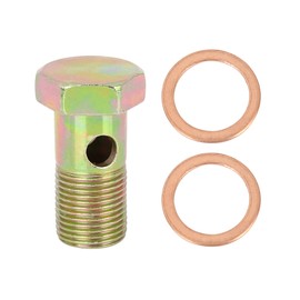 X AUTOHAUX M18x1.5mm Metric Thread Banjo Bolts Brake Fitting Adapter with 2pcs M18 Washers