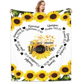 Birthday Gifts for Mom,Gifts for Mom Mother's Day Blanket,I Love You Mom Blanket from Son Daughter Soft Flannel Throw Blanket 60 X 50