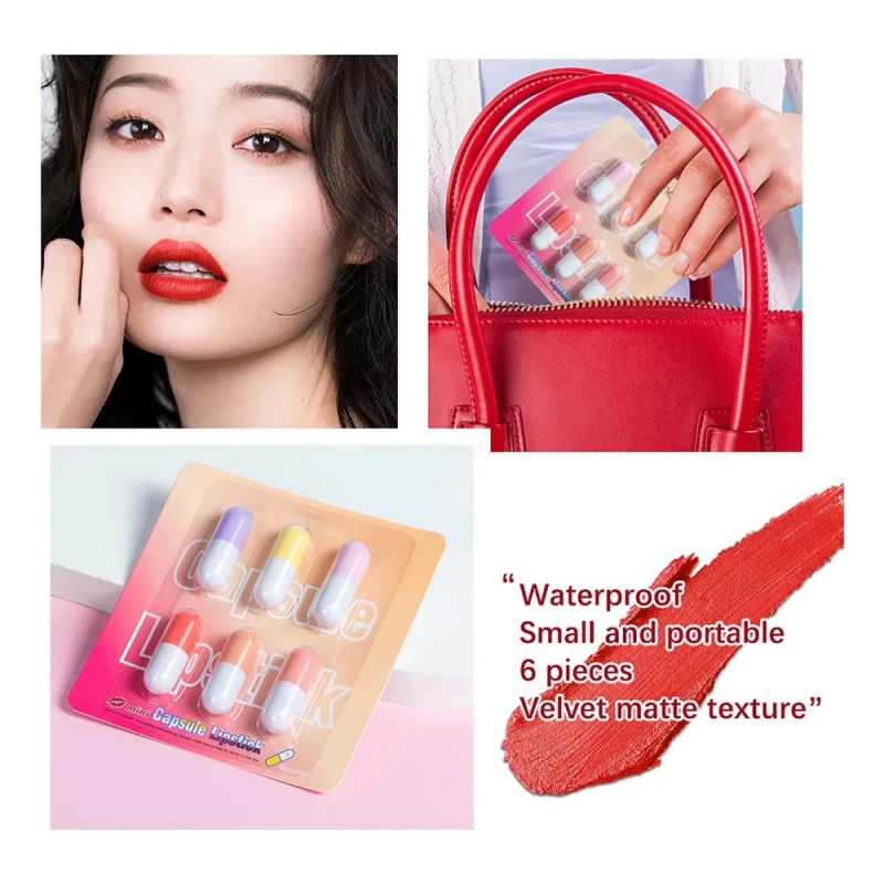 Mini Set De 6 Ml, 6 Unidades, Creative Moisturizing Lipstick