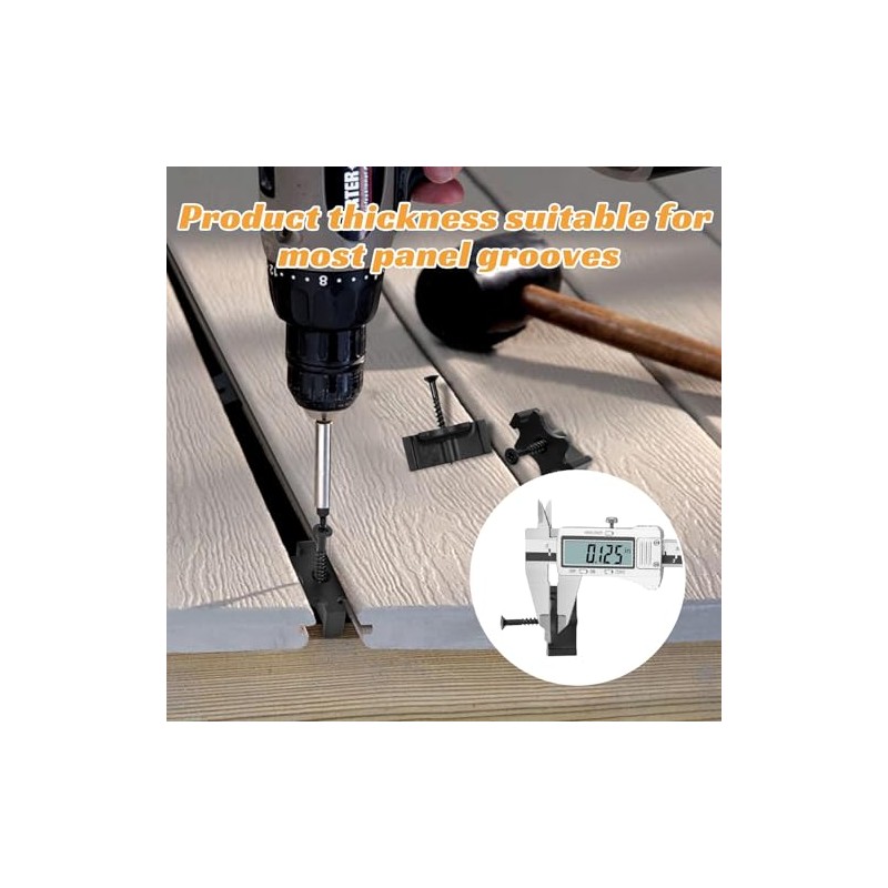 500 Pack Hidden Deck Fasteners for Composite Decking Board, Composite