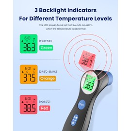 Forehead Thermometer for Adults Kids, No-Touch Infrared LCD Display Digital Baby Thermometers Body Temperature Thermometer