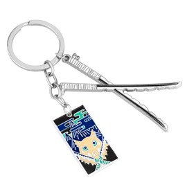 Weeb Keychains Demon Slayer Keychain, Key Ring Set for True Demon Slayer Fans, Anime Gifts with Durable Metal & Vibrant Colors, Phone Charms & Cool Keychains for Bag, Wallet & Car Key | Inosuke