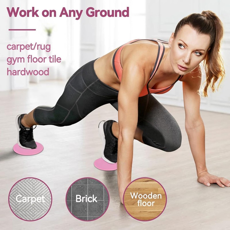 QHFlashbuy Sliding Discs, Pack of 2 Sliders, Fitness Gliding Discs,