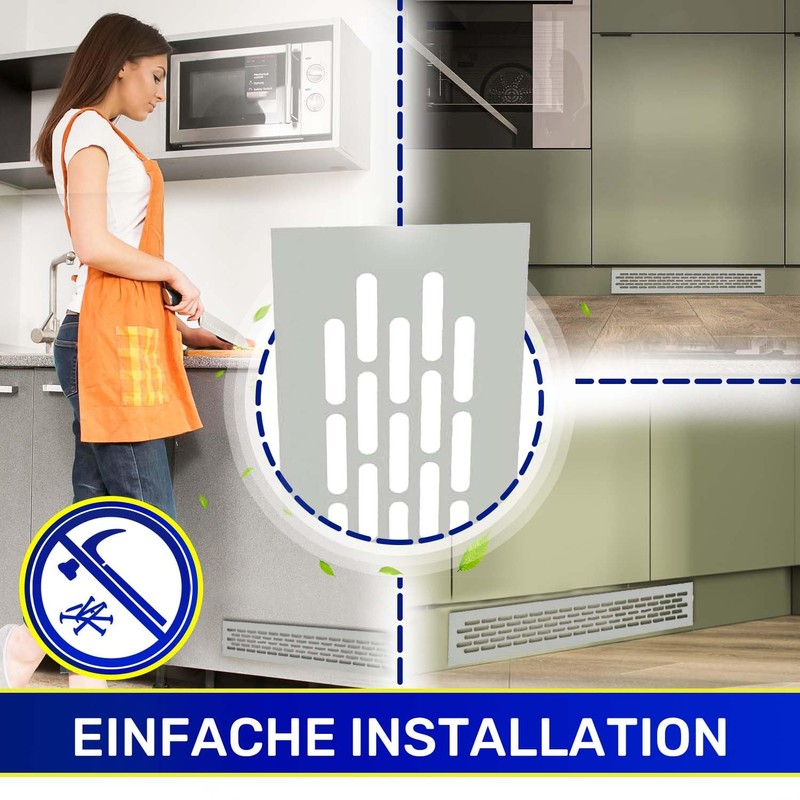 Ventilation Grille Rectangular 60 x 245 mm - Aluminium Ventilation