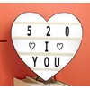 Cinema Light Box Black Heart Shaped LED Light Up Light