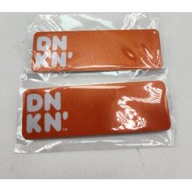Dunkin' Donuts BRAND NEW SEALED SET OF 2 DUNKIN' DONUTS NAME TAGS