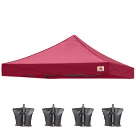 ABCCANOPY Replacement Canopy Top for Pop Up Canopy Tent (10x10, Burgundy)