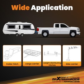 maXpeedingrods Class IV Trailer Hitch Receiver, 2 Inch Receiver, Tow Hitch for Dodge Durango 2011-2022, for Jeep Grand Cherokee WK All Styles 2022-2022, 8000 LBS GTW